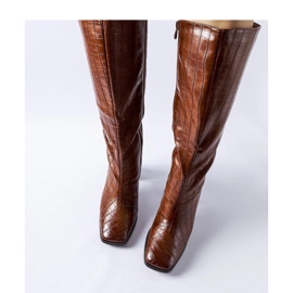 Botas marrons com isolamento de salto alto marrom 1