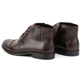 Olivier Sapatos masculinos de inverno, botins elegantes 282LU, marrom escuro castanho 6