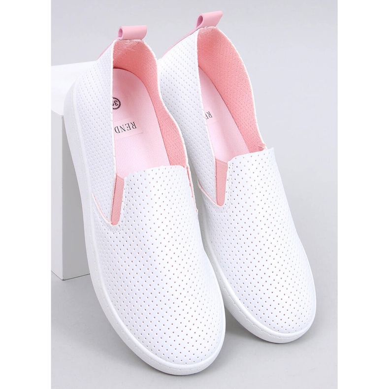 Tênis slip-on BRANCO/ROSA 1