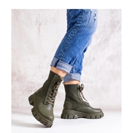 Botins verdes com cano elástico Zogba - Solea 1