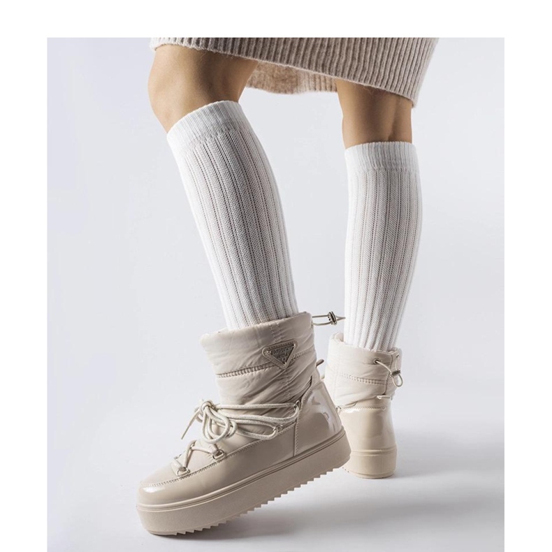 Botas de neve com isolamento bege e elástico Oslavia - Solea 1