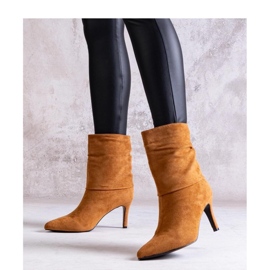 Bota castanha de salto alto Bileis - Solea castanho 1