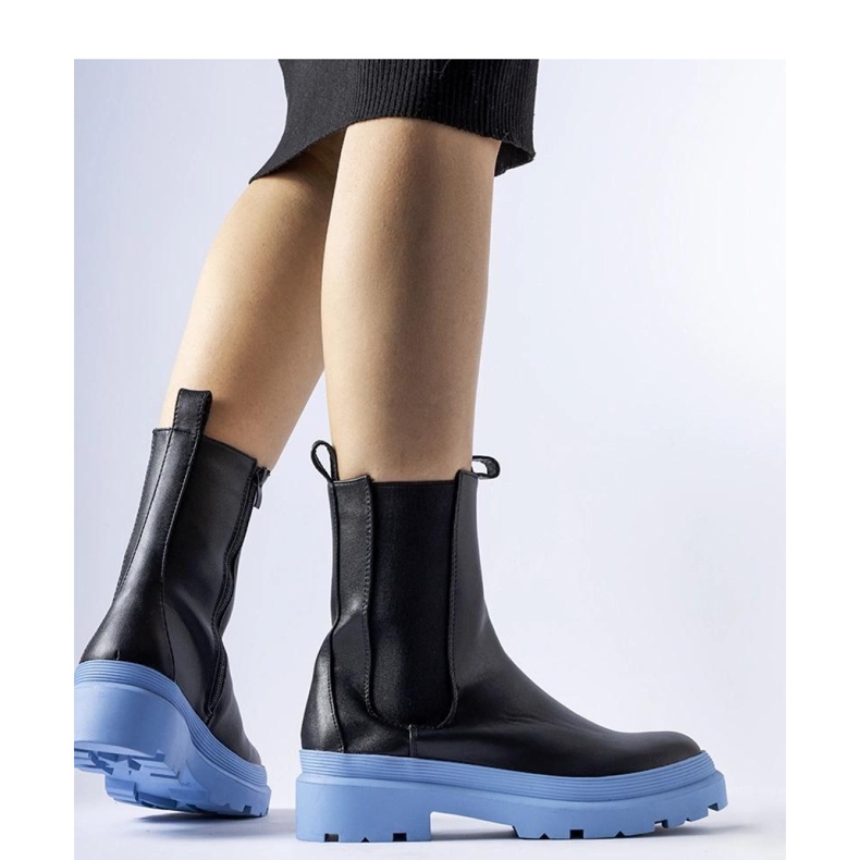 Sapatos pretos com sola azul Georgette - Solea 1