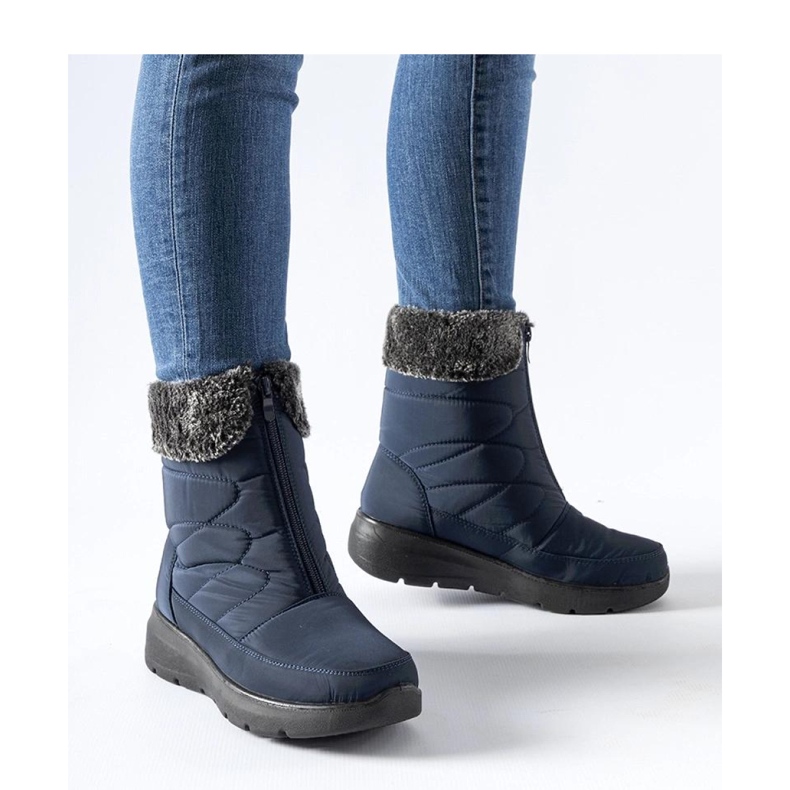 Botas de neve com cunha azul marinho da Brownton - Solea 1