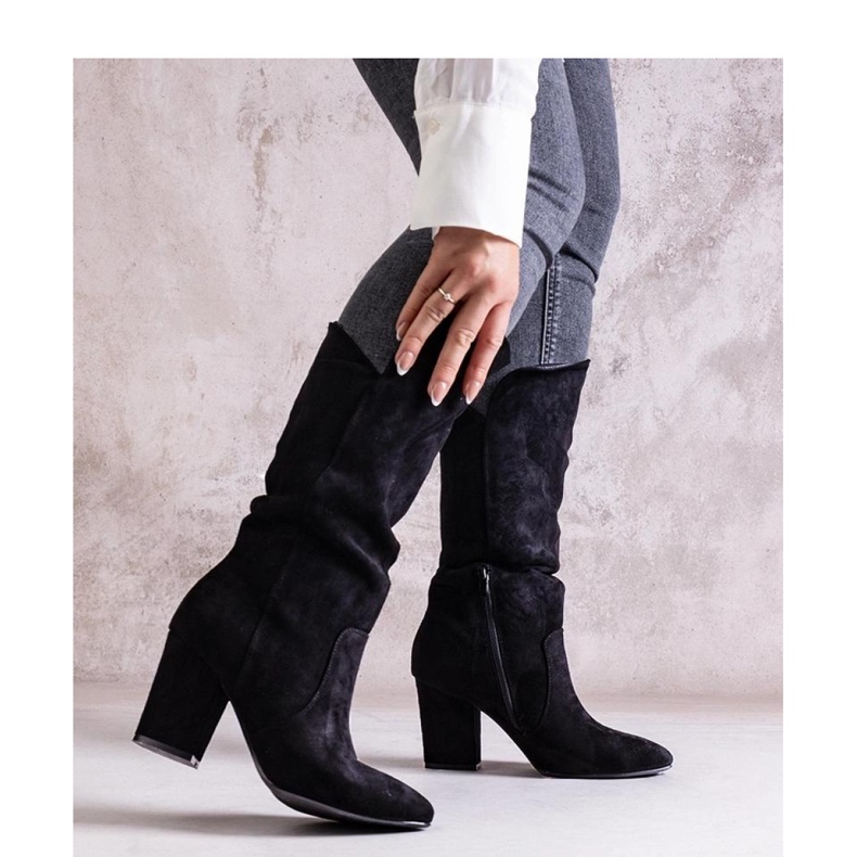 Botas pretas de salto alto da Amare - Solea preto 1