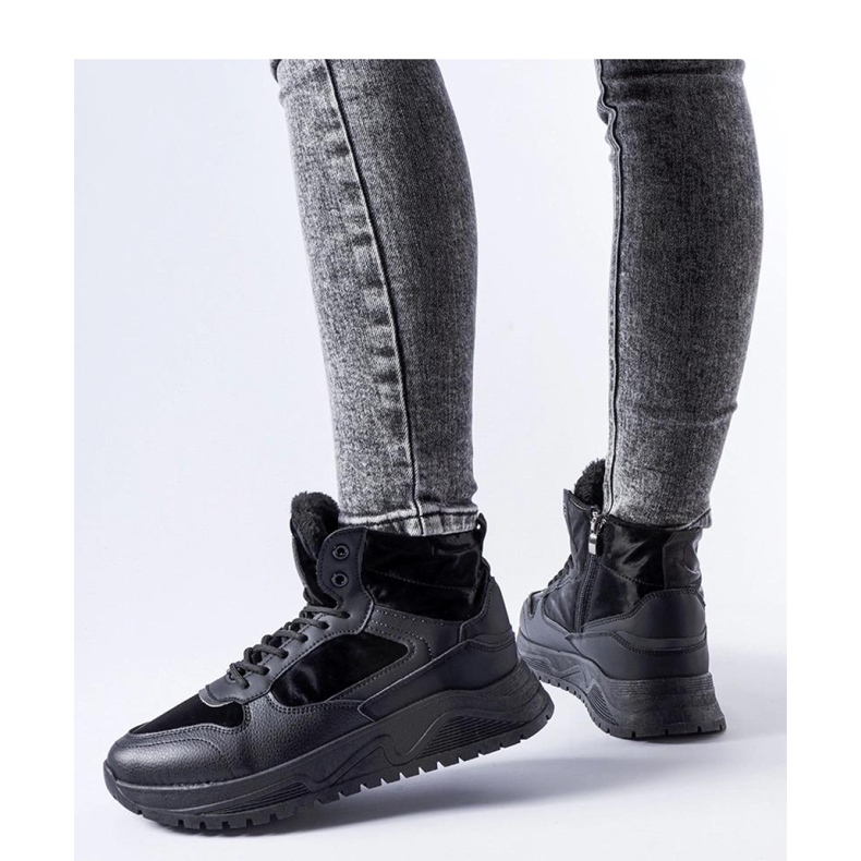 Tênis alto com isolamento preto por Malles - Solea 1