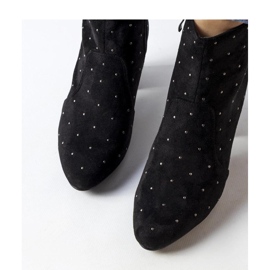 Botins pretos com strass, camurça ecológica Suvi - Solea 2