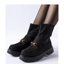 Botins pretos com isolamento e zíper 1 Botins pretos com isolamento e zíper 1