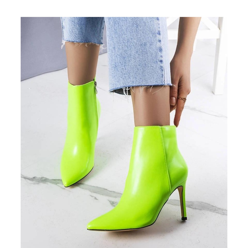 Botas de salto verde 1