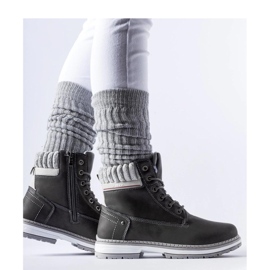 Botas de caminhada cinzentas e isoladas cinza 1