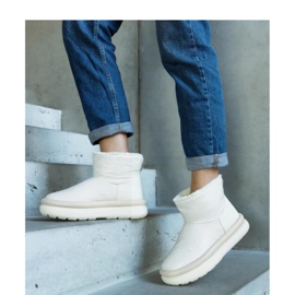 Botas de neve bege com plataforma quente 2