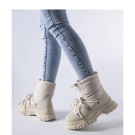 Botas de neve com isolamento bege 1