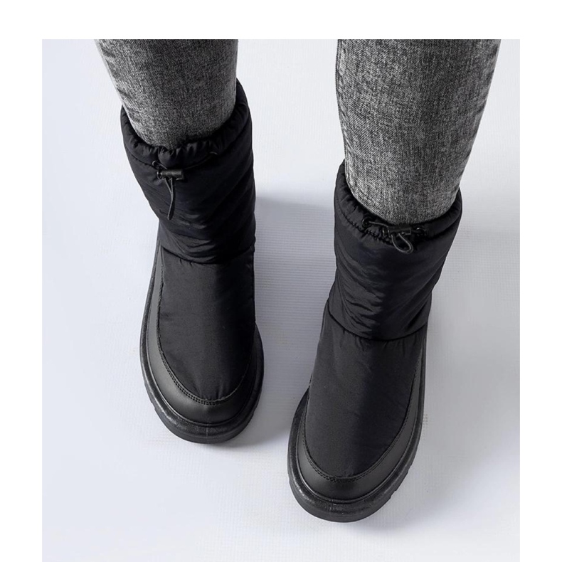 Botas de neve quentes pretas preto 1