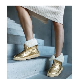 Botas de neve com isolamento dourado e gola 1 Botas de neve com isolamento dourado e gola 1