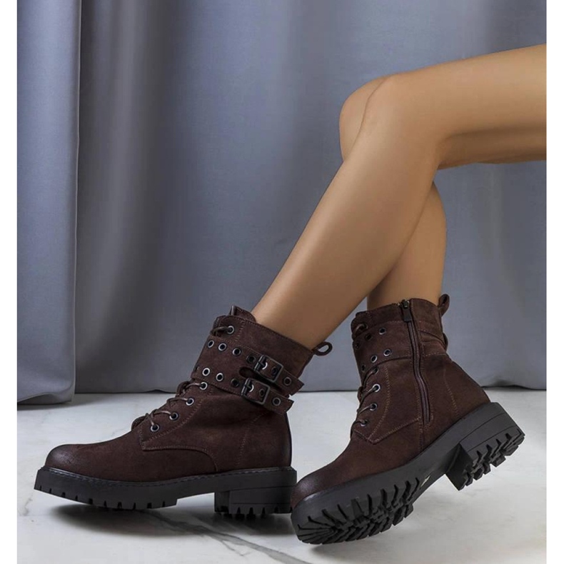 Botas de caminhada marrom escuro castanho 1