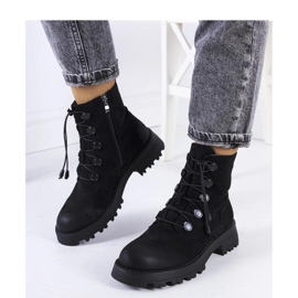 Botas pretas de camurça ecológica preto 1