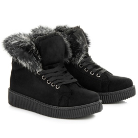 Botas Creepers Com Pele preto 1