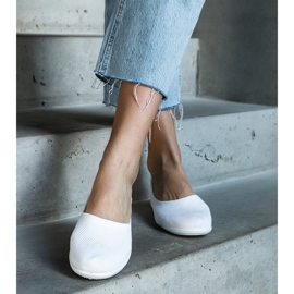 Sapatilhas de tecido branco 1