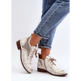 Botas Openwork Modelo Zazoo 2878/004 Ouro dourado 2 Botas Openwork Modelo Zazoo 2878/004 Ouro dourado 2