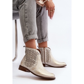 Botas Zazoo Gold Openwork amarelo 1 Botas Zazoo Gold Openwork amarelo 1