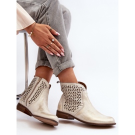 Botas Zazoo Gold Openwork amarelo 2 Botas Zazoo Gold Openwork amarelo 2