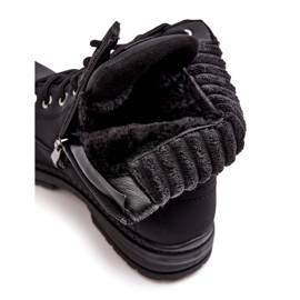 News Caçadores isolados de couro feminino preto 2