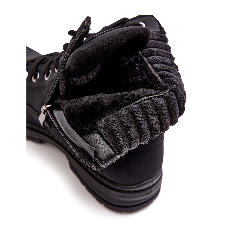 News Caçadores isolados de couro feminino preto 2