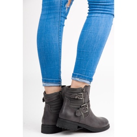 Botas de trabalho com fivela cinza 1