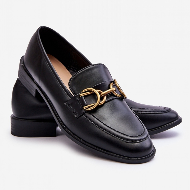 Mocassins com decoração 2623-1 Preto 2