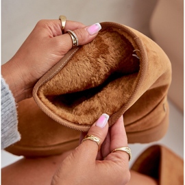Botas de neve com plataforma alta Big Star OO274893 Camel marrom 1