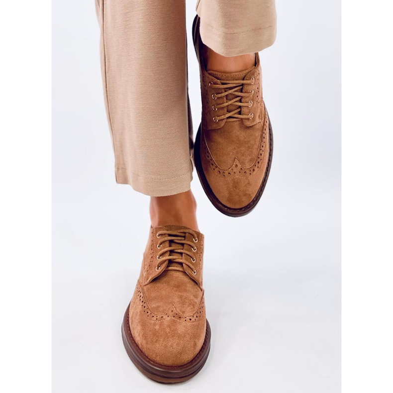 Oxfords Camel High Heels marrom 1