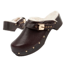 Tamancos Scholl Iconic F298121011 castanho 1