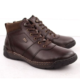 Botas masculinas isoladas com lã rieker rkr747 marrom castanho 1
