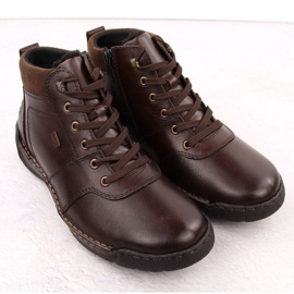 Botas masculinas isoladas com lã rieker rkr747 marrom castanho 2