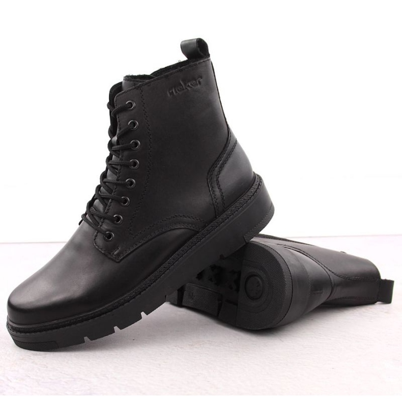 Sapatos de couro masculinos isolados Rieker 30101-00 rkr751 preto 2
