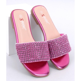 Seastar Chinelos femininos com strass rosa 1
