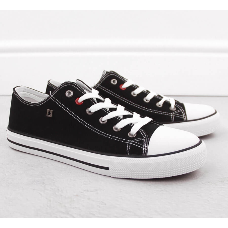 Tênis masculino preto em tecido Big Star NN174300 1