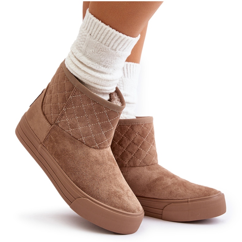 Botas de neve com zíper isolado com pele Big Star OO274A524 bege 4