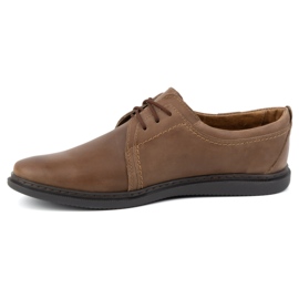Sapatos casuais masculinos de couro 2131 POLBUT castanho marrom 1