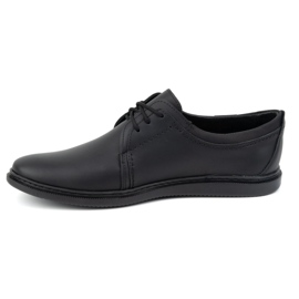 Sapatos casuais masculinos de couro 2131 POLBUT pretos 1