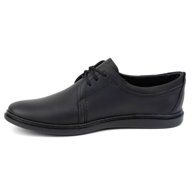 Sapatos casuais masculinos de couro 2131 POLBUT pretos 1