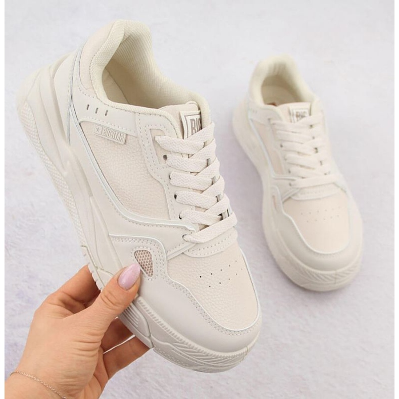Sapatos esportivos femininos Big Star NN274668 bege 1