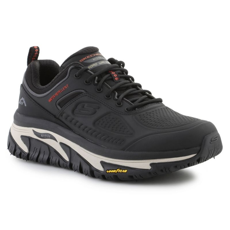 Sapatos Skechers Arch Fit Road Walker Recon 37333-Blk Imper impermeável preto 1