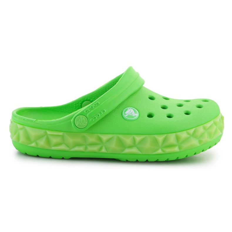 Chinelos Crocs Croc Band Geometric Glow Band Clog K Jr 210132-3WA verde 1
