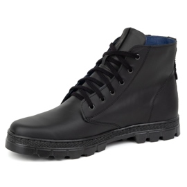 Botins masculinos de couro POLBUT 2130 pretos 1