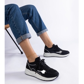 Tênis esportivos femininos negros preto 1