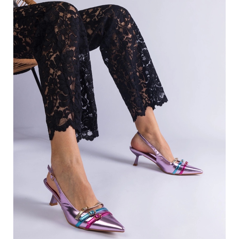 Salto pato roxo com salto aberto tolet 1