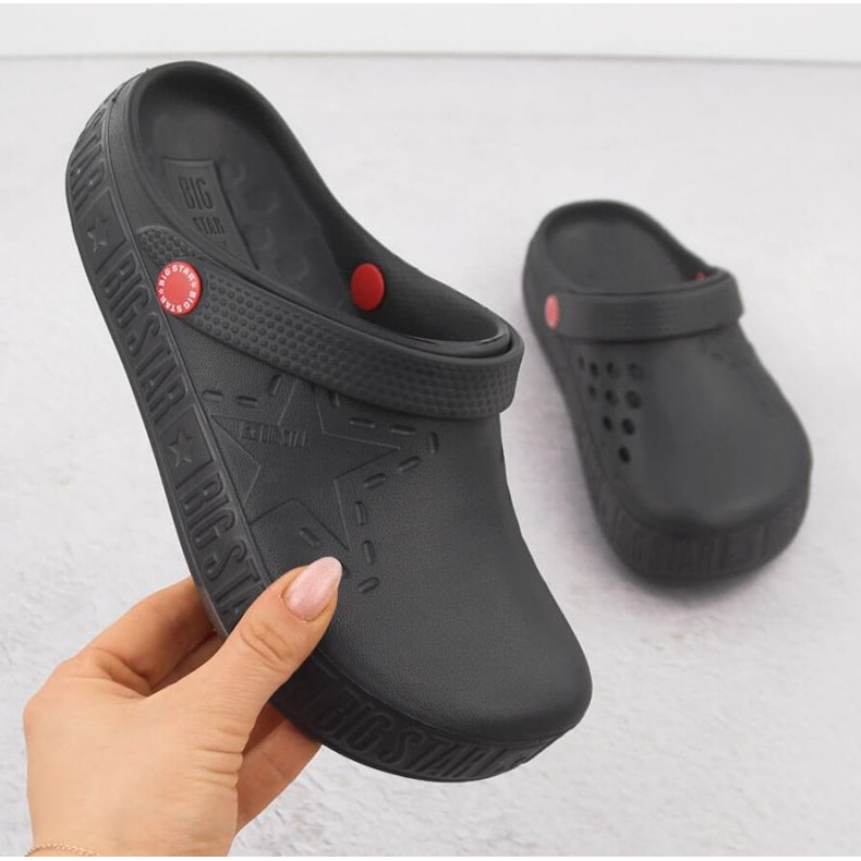 BIG STAR II275013 Tamancos de grafite cinza 1