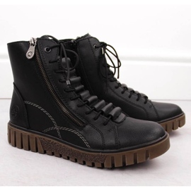 Botas de couro Rieker feminino Y3410-00 Black preto 2
