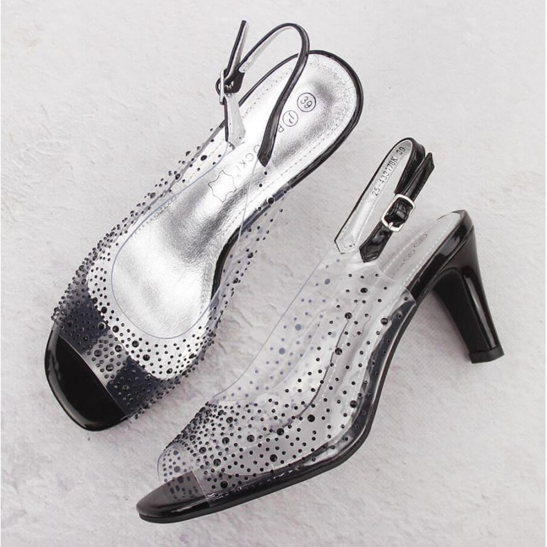 Potocki W WS43317 WOL284A sandálias de salto alto preto 2